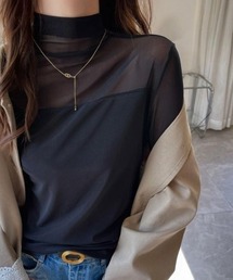 Forcement（フォースメント）の「ほどよい透け感が可愛い。こなれた肌みせコーデが完成。春のシアートップス（Tシャツ/カットソー）」