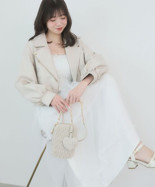 MAJESTIC LEGON(マジェスティックレゴン)の「マルチスマホショルダー(スマホグッズ・レディース・アイボリー/ブラック・FREE)」の7枚目の写真