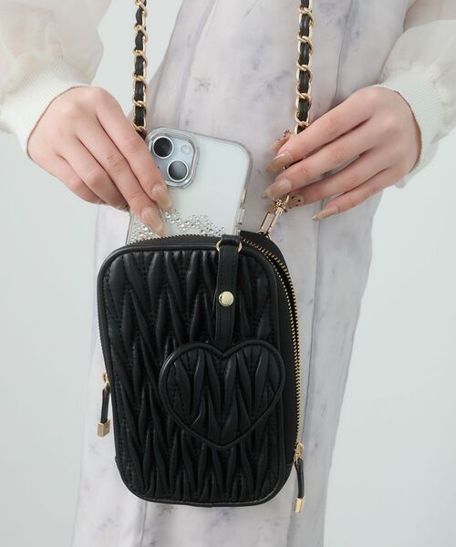 MAJESTIC LEGON(マジェスティックレゴン)の「マルチスマホショルダー(スマホグッズ・レディース・アイボリー/ブラック・FREE)」の9枚目の写真