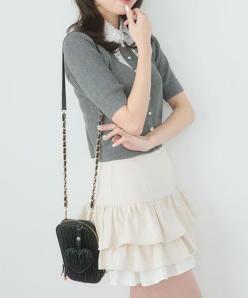 MAJESTIC LEGON(マジェスティックレゴン)の「マルチスマホショルダー(スマホグッズ・レディース・アイボリー/ブラック・FREE)」の11枚目の写真