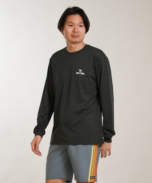 rip curl(リップカール)の「RIP CURL/リップカール 長袖 メンズ STACK UPF L/S UVケアラッシュガード 166MRV(ラッシュガード・メンズ・ブラック/ネイビー・S/M/L)」の2枚目の写真