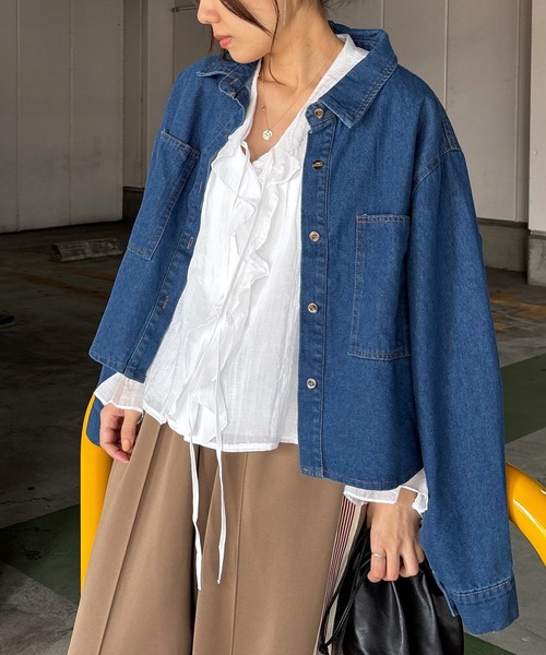 ISOOK(アイスー)の「【ISOOK / アイスー】フロントフリルブラウス / ワッシャー シアーシャツ シアートップス シースルー 長袖 春服 春トップス ホワイト ZOZOTOWN限定(シャツ/ブラウス・レディース・ホワイト・FREE)」の16枚目の写真