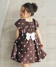 apres les cours | パフスリーブバックリボンワンピース(ワンピース)