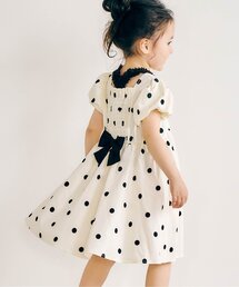 apres les cours | パフスリーブバックリボンワンピース(ワンピース)