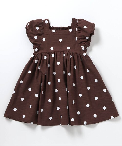 apres les cours（アプレレクール）の「パフスリーブバックリボンワンピース（ワンピース・キッズ・ブラウン/アイボリー・80/140/130/120/110/100/90）」の22枚目の写真