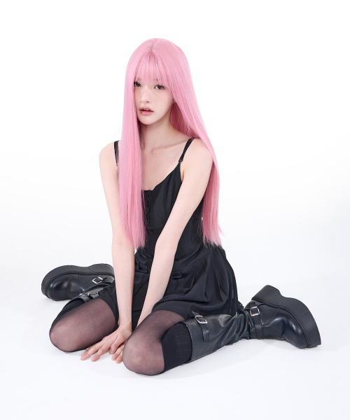 ALKI ALKA(アルキアルカ)の「Pleated Chiffon Mini Dress (Black)(ワンピース・レディース・ブラック・MEDIUM/SMALL/FREE)」の3枚目の写真