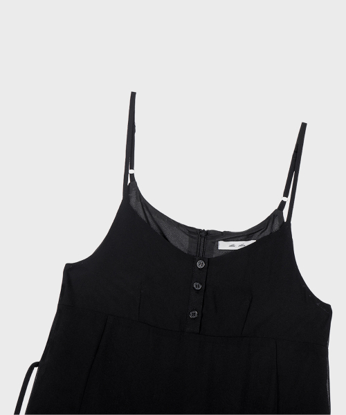 ALKI ALKA(アルキアルカ)の「Pleated Chiffon Mini Dress (Black)(ワンピース・レディース・ブラック・MEDIUM/SMALL/FREE)」の7枚目の写真