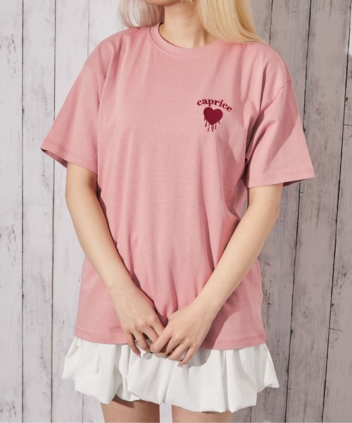 GORGE(ゴージ)の「《ワンポイントハート刺繍》Tシャツ/カジュアル×Y2K/春夏/全4色(Tシャツ/カットソー・レディース・オフホワイト/ピンク/ブラック/オートミール・F)」の6枚目の写真