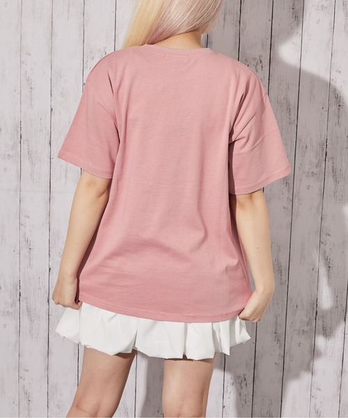 GORGE(ゴージ)の「《ワンポイントハート刺繍》Tシャツ/カジュアル×Y2K/春夏/全4色(Tシャツ/カットソー・レディース・オフホワイト/ピンク/ブラック/オートミール・F)」の8枚目の写真