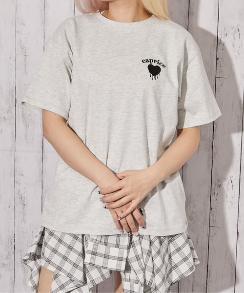 GORGE(ゴージ)の「《ワンポイントハート刺繍》Tシャツ/カジュアル×Y2K/春夏/全4色(Tシャツ/カットソー・レディース・オフホワイト/ピンク/ブラック/オートミール・F)」の9枚目の写真