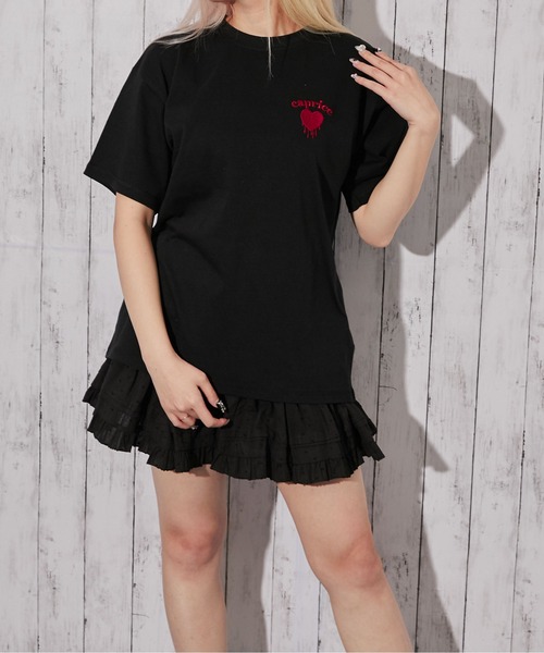 GORGE(ゴージ)の「《ワンポイントハート刺繍》Tシャツ/カジュアル×Y2K/春夏/全4色(Tシャツ/カットソー・レディース・オフホワイト/ピンク/ブラック/オートミール・F)」の13枚目の写真