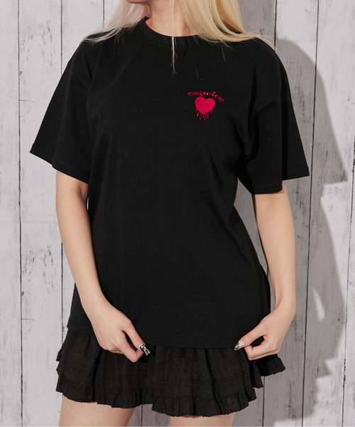 GORGE(ゴージ)の「《ワンポイントハート刺繍》Tシャツ/カジュアル×Y2K/春夏/全4色(Tシャツ/カットソー・レディース・オフホワイト/ピンク/ブラック/オートミール・F)」の14枚目の写真