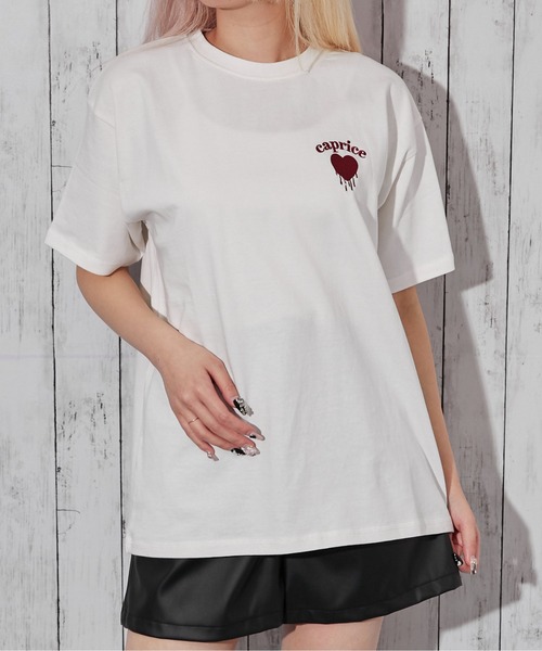 GORGE(ゴージ)の「《ワンポイントハート刺繍》Tシャツ/カジュアル×Y2K/春夏/全4色(Tシャツ/カットソー・レディース・オフホワイト/ピンク/ブラック/オートミール・F)」の17枚目の写真