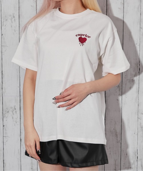 GORGE(ゴージ)の「《ワンポイントハート刺繍》Tシャツ/カジュアル×Y2K/春夏/全4色(Tシャツ/カットソー・レディース・オフホワイト/ピンク/ブラック/オートミール・F)」の18枚目の写真