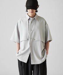 Lui's（ルイス）の「【Neucon】GUN FLAP OVER SHIRT / ガンフラップ半袖オーバーシャツ（シャツ/ブラウス・メンズ）」