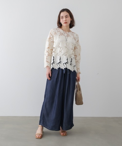 Bou Jeloud(ブージュルード)の「ケミカルレースブラウス(シャツ/ブラウス・レディース・ブラック/オフホワイト・FREE)」の6枚目の写真