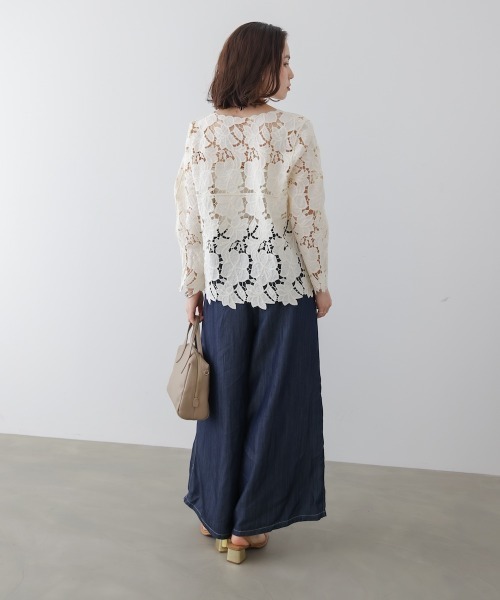 Bou Jeloud(ブージュルード)の「ケミカルレースブラウス(シャツ/ブラウス・レディース・ブラック/オフホワイト・FREE)」の9枚目の写真