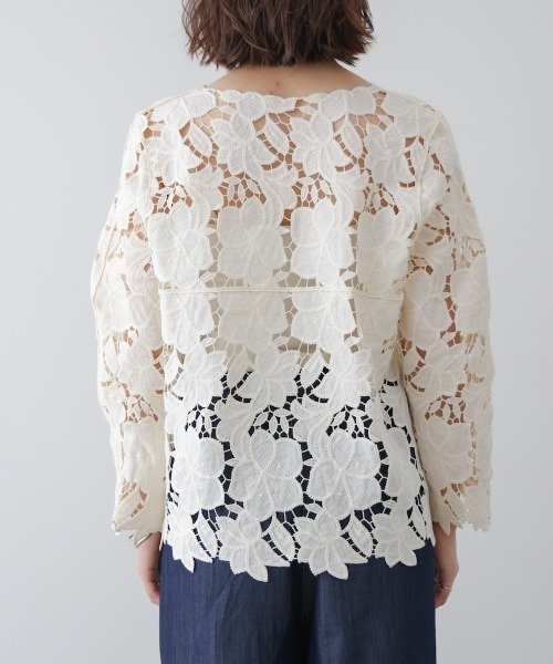 Bou Jeloud(ブージュルード)の「ケミカルレースブラウス(シャツ/ブラウス・レディース・ブラック/オフホワイト・FREE)」の15枚目の写真