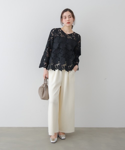 Bou Jeloud(ブージュルード)の「ケミカルレースブラウス(シャツ/ブラウス・レディース・ブラック/オフホワイト・FREE)」の18枚目の写真