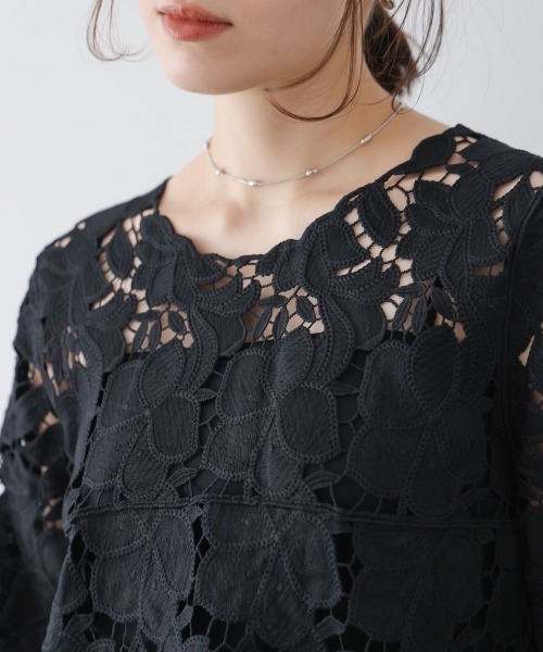 Bou Jeloud(ブージュルード)の「ケミカルレースブラウス(シャツ/ブラウス・レディース・ブラック/オフホワイト・FREE)」の21枚目の写真
