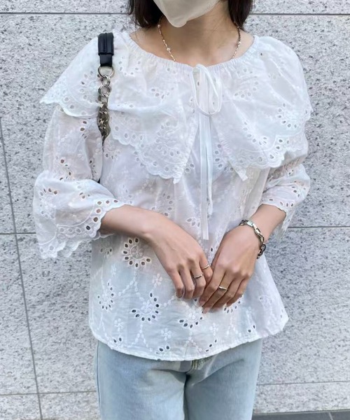 mebole(メボレ)の「2wayフリルブラウス(シャツ/ブラウス・レディース・ホワイト・FREE)」の21枚目の写真