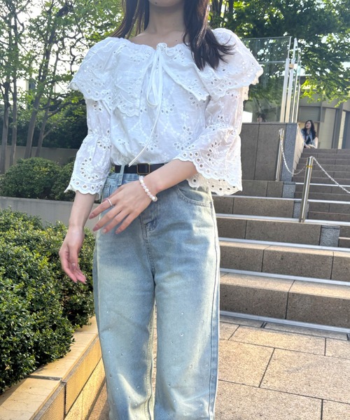 mebole(メボレ)の「2wayフリルブラウス(シャツ/ブラウス・レディース・ホワイト・FREE)」の18枚目の写真
