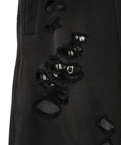 forget-me-nots(フォーゲットミーノッツ)の「DAMAGED OVERLAY SWEATPANTS LR253TPAWP01(その他パンツ・レディース・グレー/ブラック・1)」の8枚目の写真