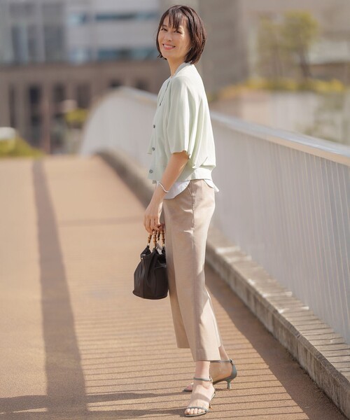 J.PRESS(ジェイプレス)の「FLAXASAオックス ワイド ストレート パンツ(その他パンツ・レディース・グレー系/黄土色系/ネイビー系・7/11/9)」の5枚目の写真