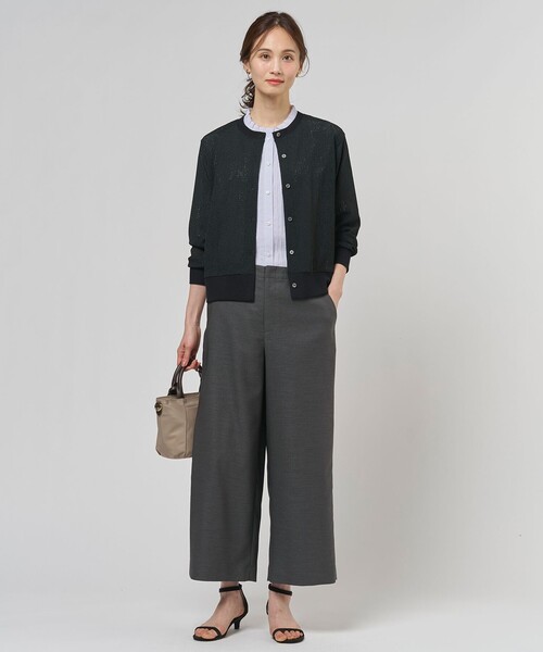 J.PRESS(ジェイプレス)の「FLAXASAオックス ワイド ストレート パンツ(その他パンツ・レディース・グレー系/黄土色系/ネイビー系・7/11/9)」の15枚目の写真