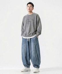 At Marvelous（アットマーベラス）の「ワイドバルーンデニムパンツ テーパード ボトムス（デニムパンツ）」