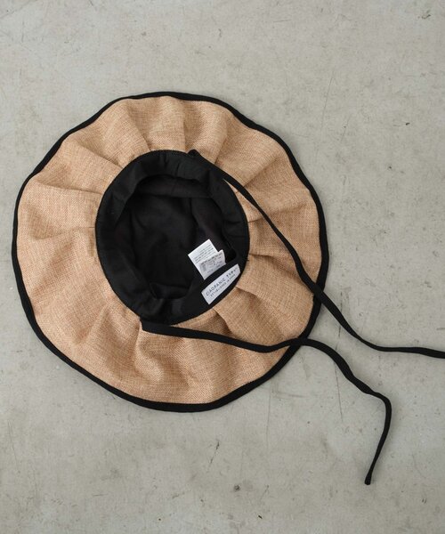 CIAOPANIC TYPY（チャオパニックティピー）の「:【UV対応】柔らか配色たためるジュートフリルハット（ハット・レディース・ベージュ/ブラック/ブラウン/レッド・ONE SIZE）」の8枚目の写真