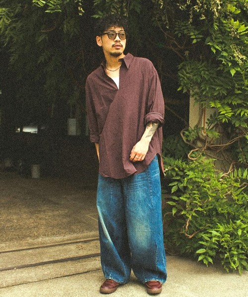 Marvine Pontiak shirt makers(マービンポンティアックシャツメーカーズ)の「Marvine Pontiak / マービンポンティアックシャツメーカーズ Skipper SH(シャツ/ブラウス・メンズ・パープル系その他/ブラウン・FREE)」の4枚目の写真
