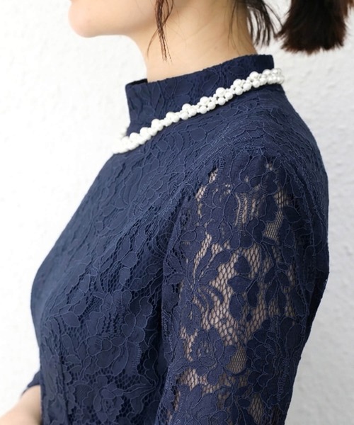 Cinderella(シンデレラ)の「ドレス 結婚式 ロングドレス パーティードレス ロングワンピース ワンピース 袖あり 袖付き ワンピース ロング丈 式 お呼ばれ パーティー レディース 大きいサイズ ブルー カーキ ワンピース 20代 30代(ドレス・レディース・ブラック/ダークグレー/ネイビー・LARGE/X-LARGE/MEDIUM)」の22枚目の写真
