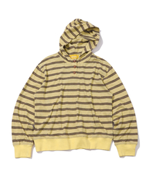 MAINBOOTH（メインブース）の「Cookie Stripe Hood T-shirt(YELLOW)（パーカー）」
