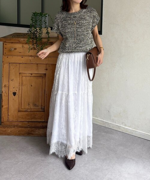 Thevon(ゼボン)の「MIXフレンチニット(ニット/セーター・レディース・ピンク/ベージュ/サックスブルー/ブラック・FREE)」の9枚目の写真