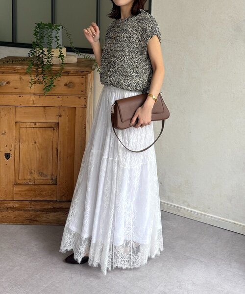 Thevon(ゼボン)の「MIXフレンチニット(ニット/セーター・レディース・ピンク/ベージュ/サックスブルー/ブラック・FREE)」の10枚目の写真