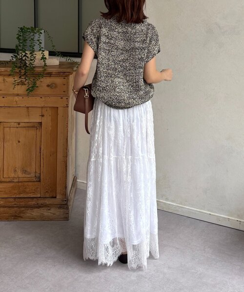 Thevon(ゼボン)の「MIXフレンチニット(ニット/セーター・レディース・ピンク/ベージュ/サックスブルー/ブラック・FREE)」の11枚目の写真