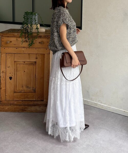 Thevon(ゼボン)の「MIXフレンチニット(ニット/セーター・レディース・ピンク/ベージュ/サックスブルー/ブラック・FREE)」の12枚目の写真