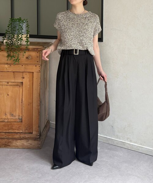 Thevon(ゼボン)の「MIXフレンチニット(ニット/セーター・レディース・ピンク/ベージュ/サックスブルー/ブラック・FREE)」の16枚目の写真