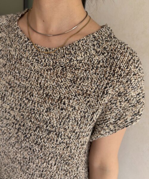 Thevon(ゼボン)の「MIXフレンチニット(ニット/セーター・レディース・ピンク/ベージュ/サックスブルー/ブラック・FREE)」の21枚目の写真