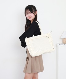 RUCCHE サイドリボン推し活シャドープリントトートバッグ