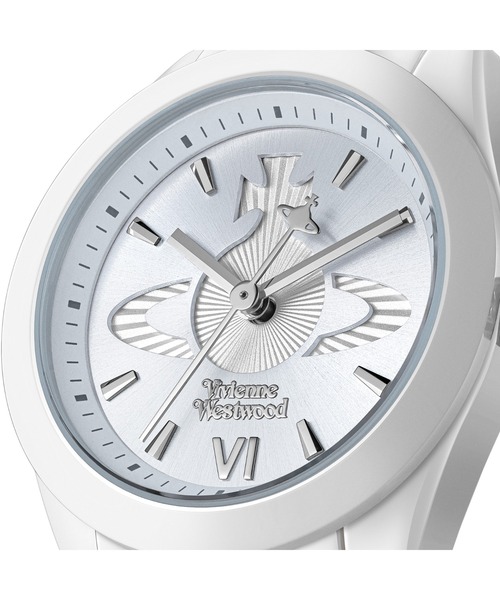 Vivienne Westwood(ヴィヴィアンウエストウッド)の「「Vivienne Westwood/ヴィヴィアン・ウエストウッド」フェンチャーチ セラミカ- レディース ラホワイト セラミック ブレスレット(アナログ腕時計・レディース・ホワイト×ピンク/ホワイト×ブルー・28mm)」の11枚目の写真