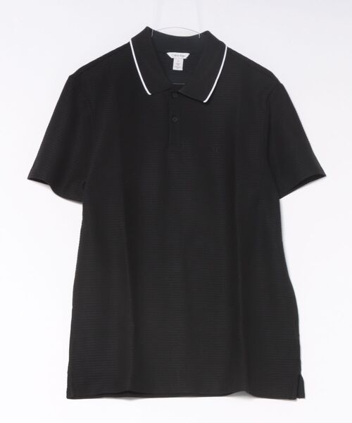 Calvin Klein(カルバン・クライン)の「CKロゴポロシャツ(ポロシャツ・メンズ・ブラック・LARGE/MEDIUM)」の1枚目の写真