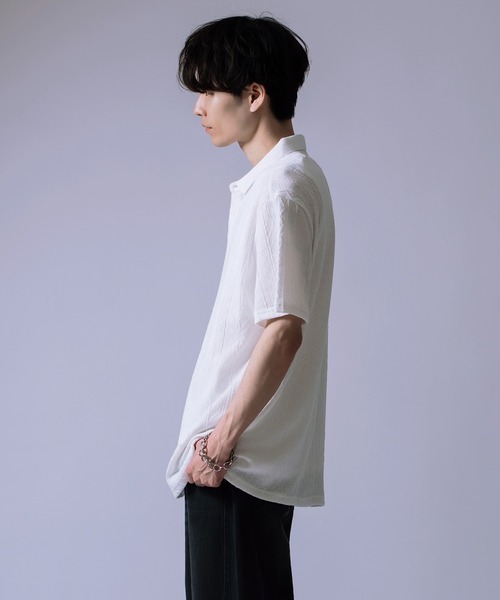 improves(インプローブス)の「ケーブルジャガード ポロシャツ(ポロシャツ・メンズ・ホワイト/ブラック・LARGE/MEDIUM)」の4枚目の写真