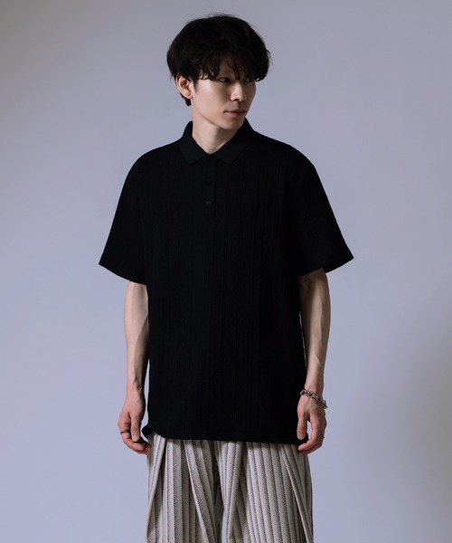improves(インプローブス)の「ケーブルジャガード ポロシャツ(ポロシャツ・メンズ・ホワイト/ブラック・LARGE/MEDIUM)」の7枚目の写真