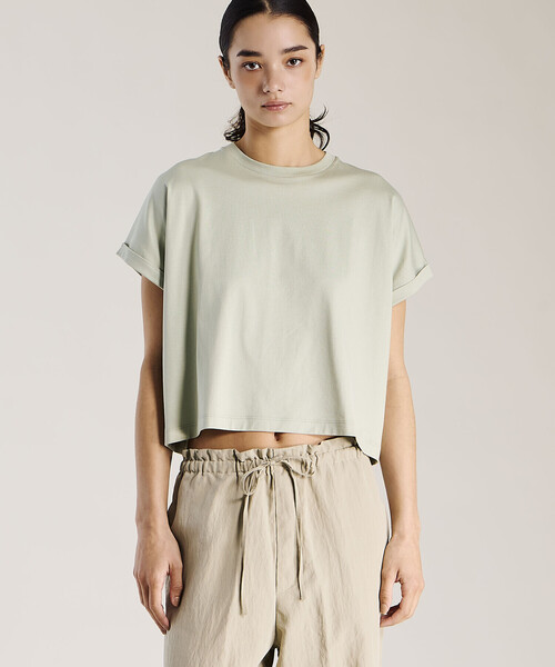 handvaerk（ハンドバーク）の「handvaerk | 60/2 クルーネック ワイドTシャツ WOMEN（Tシャツ/カットソー・レディース・ホワイト/ブラック/ピンク系その他/ホワイト系その他/グリーン系その他・S）」の8枚目の写真