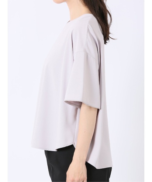 m.f.editorial（エムエフエディトリアル）の「【Tブラウス ストレッチ ウォッシャブル】m.f.エディトリアル レディース 配色 パイピング 半袖 プルオーバー ブラウス（シャツ/ブラウス・レディース・ベージュ/ネイビー/アイボリー/ピンク系その他・MEDIUM/LARGE）」の21枚目の写真