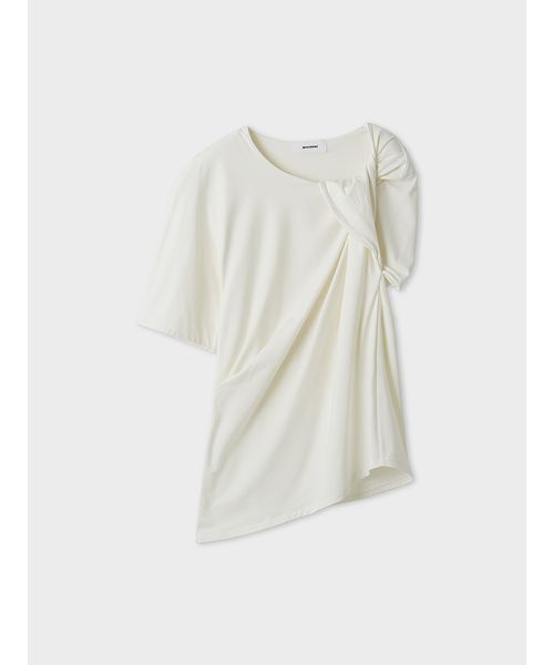 MIESROHE(ミースロエ)の「【洗える・持続冷感】【ICEDFABRIC+R】ツイストプルオーバー(Tシャツ/カットソー・レディース・ダークグレー/ライム/ホワイト・F)」の13枚目の写真