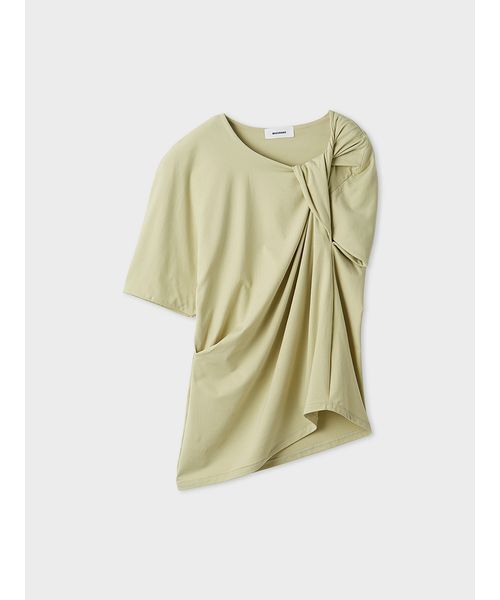 MIESROHE(ミースロエ)の「【洗える・持続冷感】【ICEDFABRIC+R】ツイストプルオーバー(Tシャツ/カットソー・レディース・ダークグレー/ライム/ホワイト・F)」の17枚目の写真