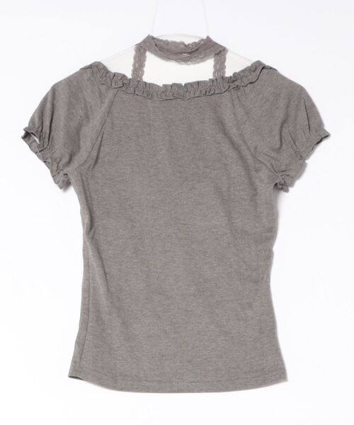 IMARI(イマリ)の「【 IMARI / イマリ 】 レース チョーカー付き フリル 半袖 トップス(Tシャツ/カットソー・レディース・グレー/ホワイト/ブルー・FREE)」の11枚目の写真